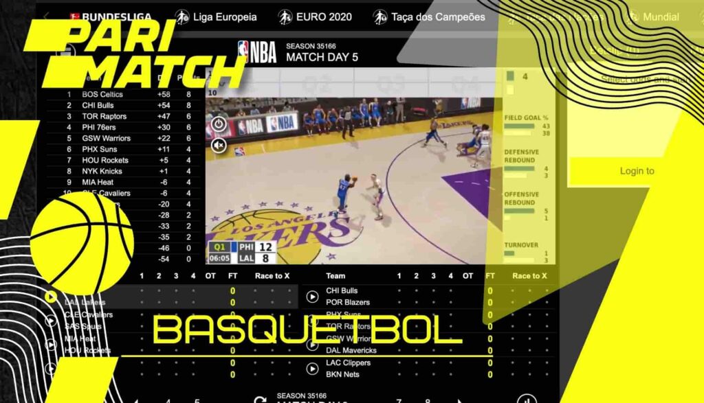 Eventos de basquete para apostar no Parimatch Brasil