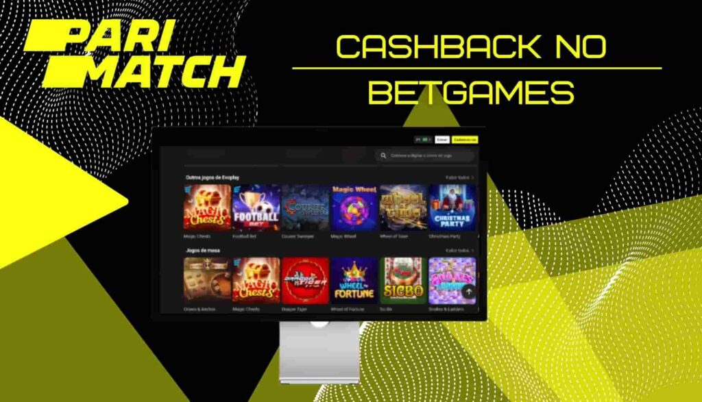 Cashback para BetGames no site da Parimatch Brasil